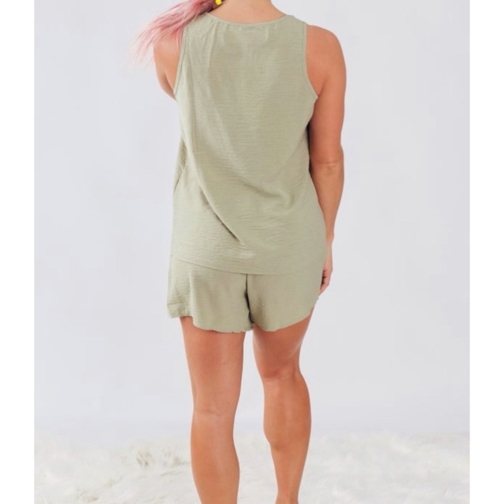 Green Tank & Shorts Set - Picture 3 of 3